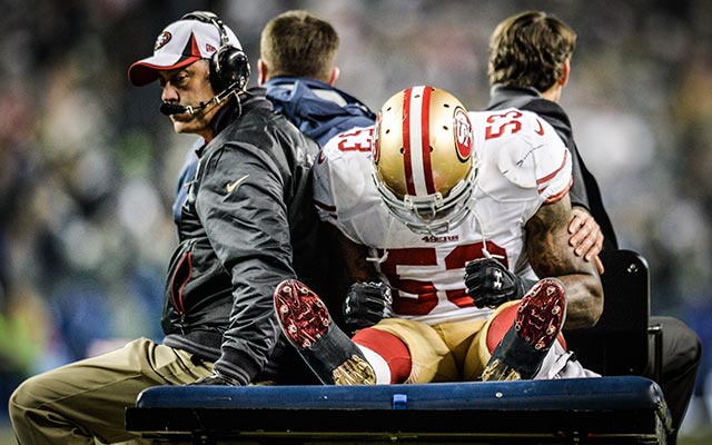 NaVorro Bowman carted off
