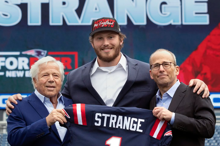 Cole Strange with Patriots
